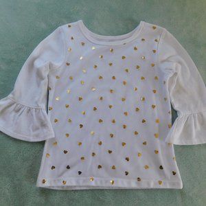 Garanimals 4T Pretty Bell-Sleeve Top with Embellished Tulle Overlay